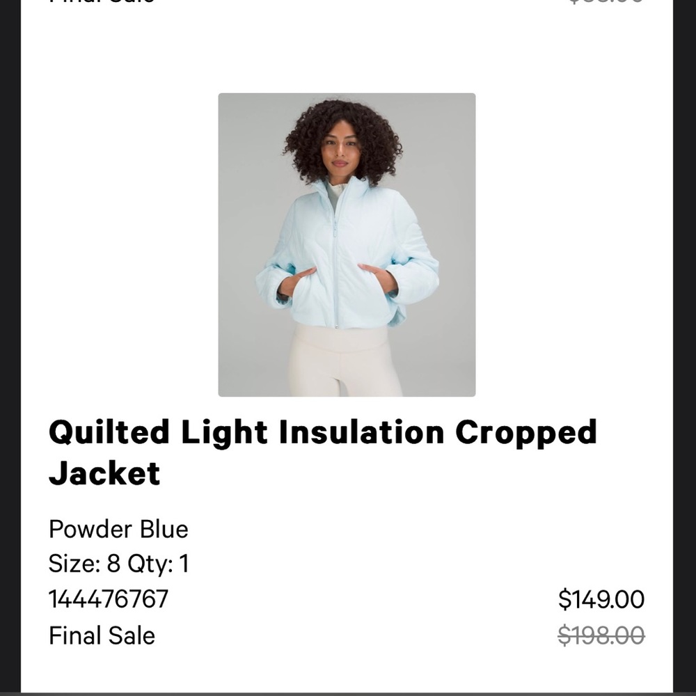 Lulu super warm jacket new with tags ☺️